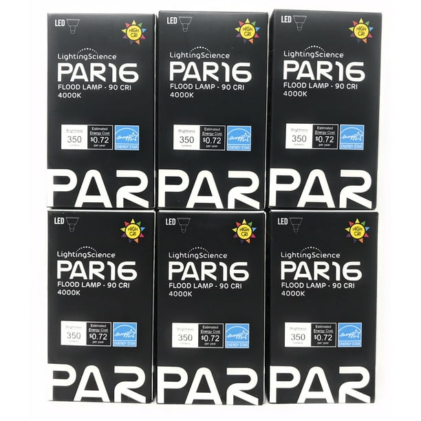 Neutral White Lighting Science FG-02405 35W Equivalent PAR16 E26 Base LED Narrow Flood Light Neutral White Lighting Science FG-02405 35W Equivalent PAR16 E26 Base LED Narrow Flood Light